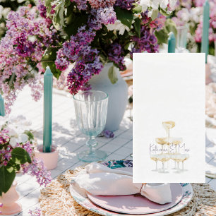 Servilleta De Papel Torre de Champagne Bodas Lavanda