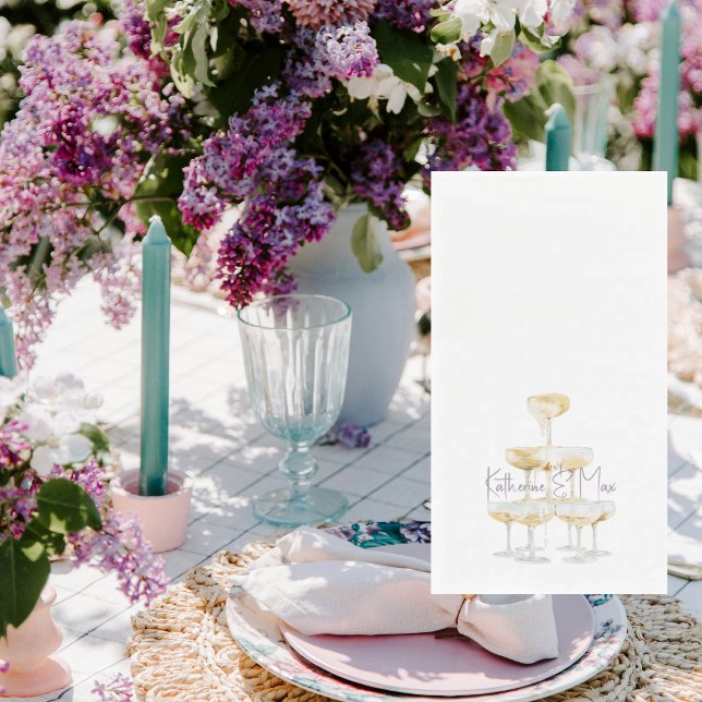 Servilleta De Papel Torre de Champagne Bodas Lavanda  (Subido por el creador)