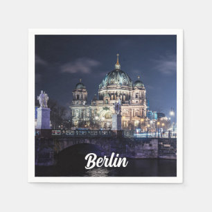 Servilleta De Papel Torre de TV y Catedral de Berlín en Berlín, Aleman