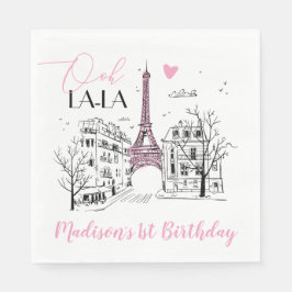 Servilleta De Papel Torre Eifel París Parisino Feliz Cumpleaños Cualqu