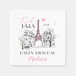 Servilleta De Papel Torre Eifel París Parisino Feliz Cumpleaños Cualqu