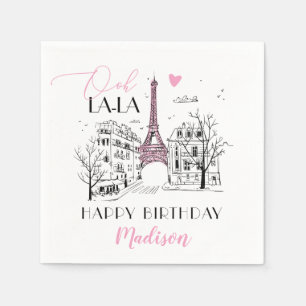 Servilleta De Papel Torre Eifel París Parisino Feliz Cumpleaños Cualqu