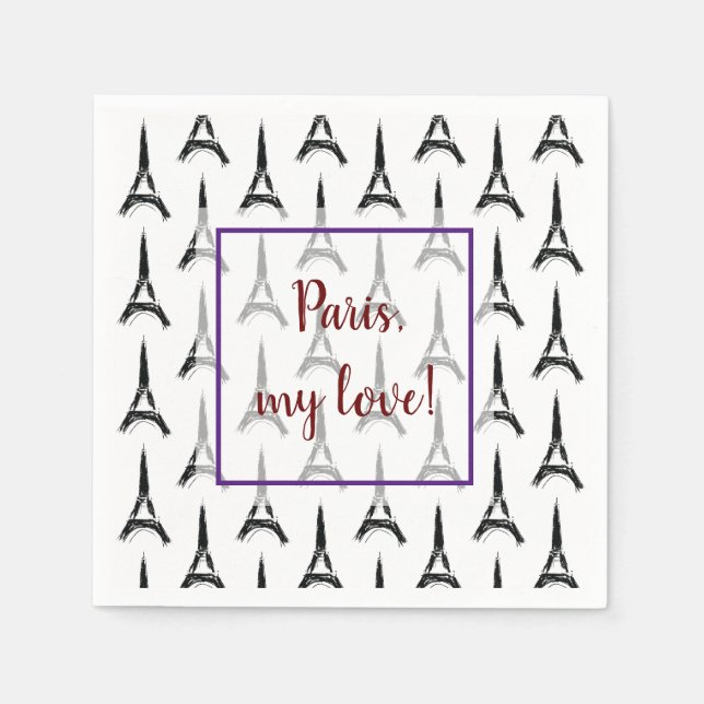 Servilleta De Papel Torre Eiffel (Anverso)