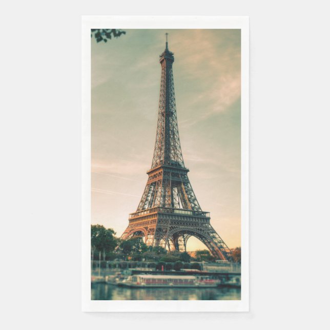 Servilleta De Papel Torre Eiffel arrojar almohada (Anverso)