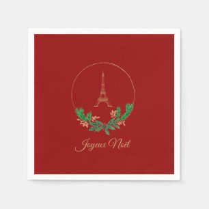 Servilleta De Papel Torre Eiffel Joyeux Noel