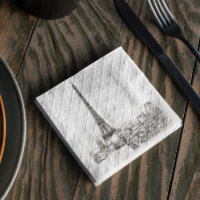 Torre Eiffel Paris Cityscape Sketches Fiesta Napki