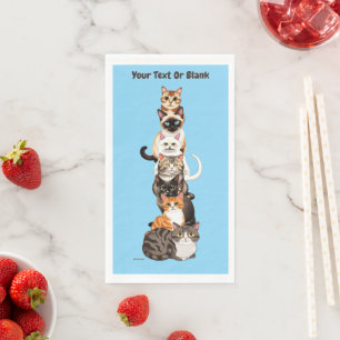 Servilleta De Papel Torre felina del pilar del gato