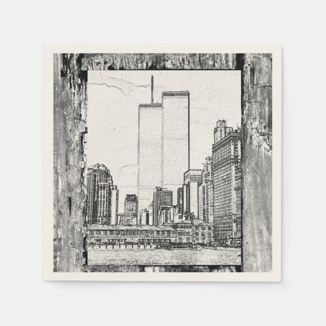 Servilleta De Papel Torres gemelas (Anverso)