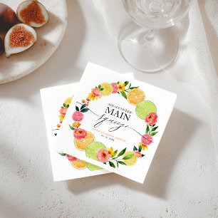 Servilleta De Papel Torta de Citricos Florales Main Squeeze para Brida