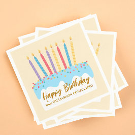 Servilleta De Papel Torta de Cumpleaños Chic Personalizada para Fiesta