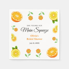 Servilleta De Papel Torta Naranja Limón Bridal Shower de Verano Main S