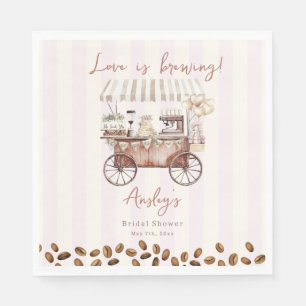 Servilleta De Papel Torta Nupcial de Carrito de Café Amor Está en Infu
