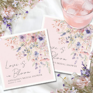 Servilleta De Papel Torta Nupcial Flor Silvestre Rosa Rubor