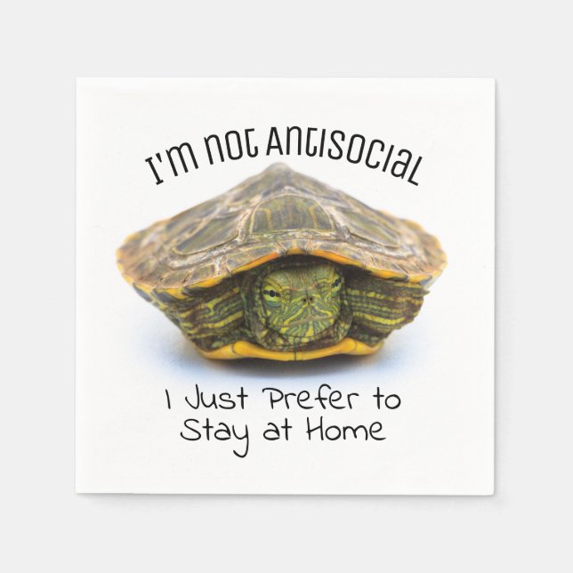 Servilleta De Papel Tortuga antisocial (Anverso)