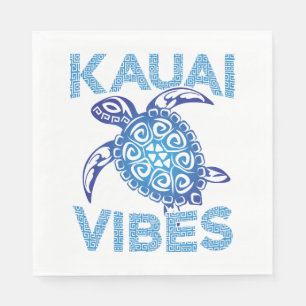 Servilleta De Papel Tortuga azul tribal polinesia Kauai Vibes