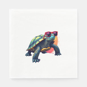 Servilleta De Papel Tortuga colorida traje de tortuga hombres tortuga 