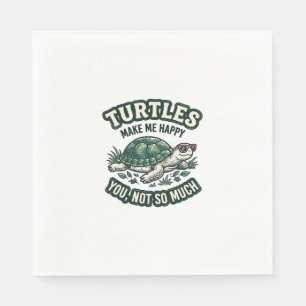 Servilleta De Papel Tortuga Divertida Me Hace Feliz Vintage