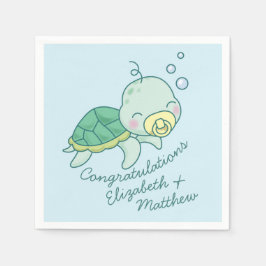 Servilleta De Papel Tortuga marina cute Baby Shower Kawaii