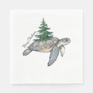 Servilleta De Papel Tortuga marina navideña