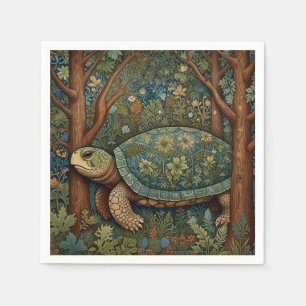 Servilleta De Papel Tortuga retro vintage bohemia boho woodland