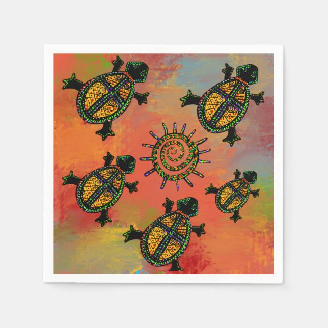 SERVILLETA DE PAPEL TORTUGA SUDOESTE     (Anverso)