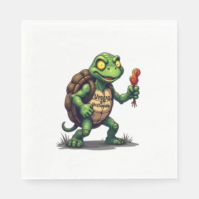 Servilleta De Papel Tortuga zombie (Anverso)