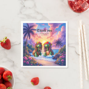 Servilleta De Papel Tortugas Reggae – Vibraciones de la Isla para Siem