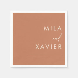 Servilleta De Papel Toscana Amber | Toallas modernas de Boda mínimo