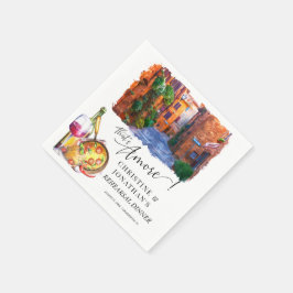 Servilleta De Papel Toscana Italia | Comida Italiana | Cena de Ensayo