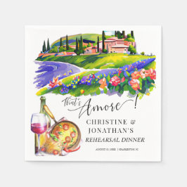 Servilleta De Papel Toscana Italia | Comida Italiana | Cena de Ensayo