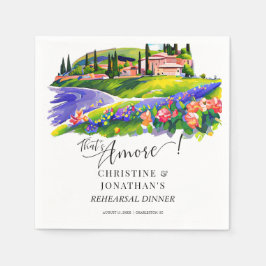 Servilleta De Papel Toscana Italia | Comida Italiana | Cena de Ensayo