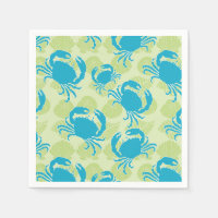 Tosed Crabs Napkins por Creative Bee Studios