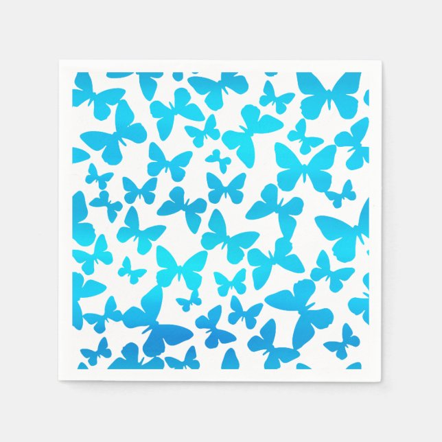 Servilleta De Papel Toss de mariposa (azul) (Anverso)