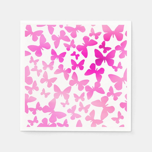 Servilleta De Papel Toss de mariposa (rosa) (Anverso)