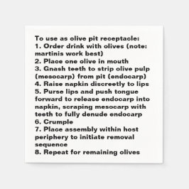 Servilleta De Papel Tosta de copas de oliva