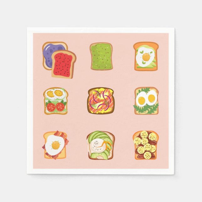 Servilleta De Papel Tostada de Brunch (Anverso)
