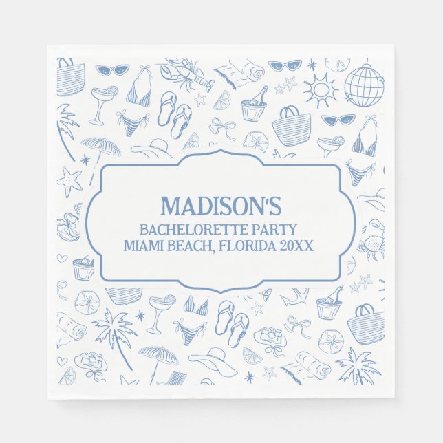 Servilleta De Papel Tostada final caprichosa en la costa azul (Anverso)