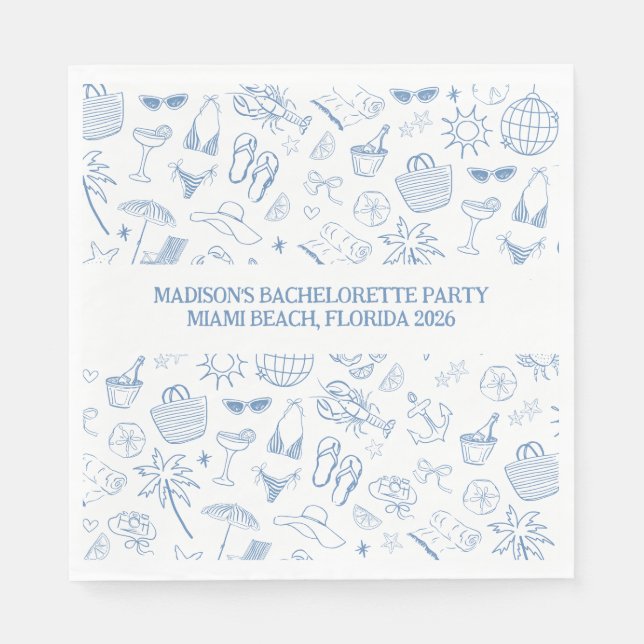 Servilleta De Papel Tostada Final Caprichosa en la Costa Azul (Anverso)