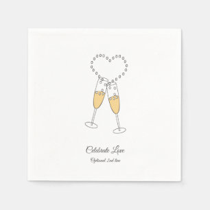Servilleta De Papel Tostadas de champagne personalizar celebran las se