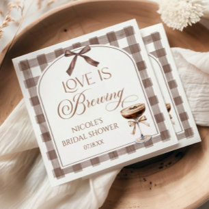 Servilleta De Papel Tostado de Amor Expreso Martini Lazo de Ducha Nupc