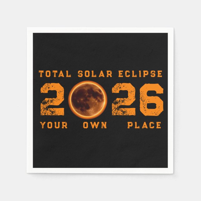Servilleta De Papel Total Solar Eclipse August 12 2026 (Anverso)