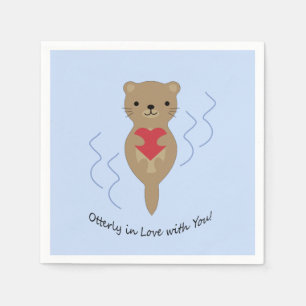 Servilleta De Papel Totalmente enamorado de ti Otter