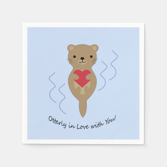Servilleta De Papel Totalmente enamorado de ti Otter (Anverso)