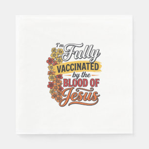 Servilleta De Papel Totalmente vacunado por la sangre de Jesús Diseño 