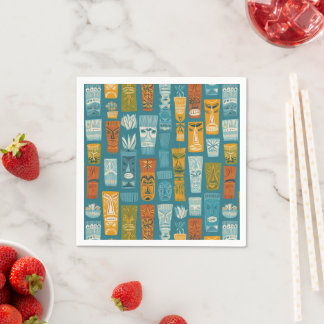 Servilleta De Papel Tótems Tiki Retro