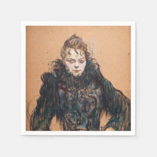 Servilleta De Papel Toulouse-Lautrec - Mujer con un Boa Negro
