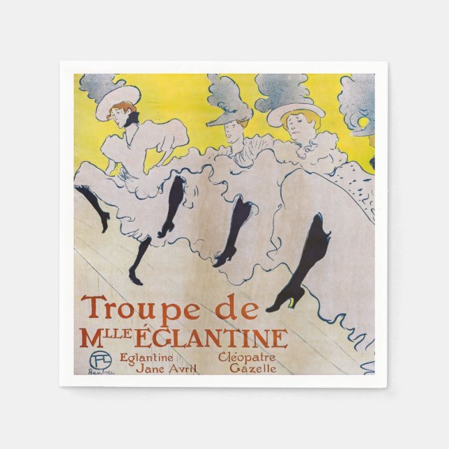 Servilleta De Papel Toulouse-Lautrec - Troupe de Mlle Eglantine (Anverso)
