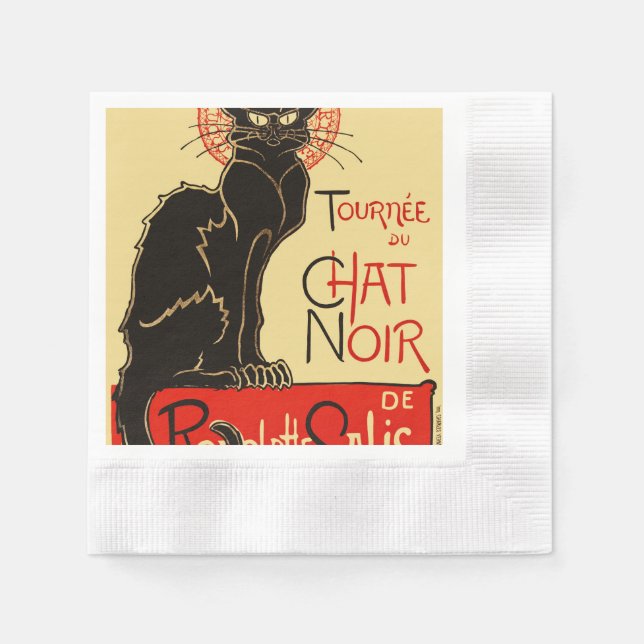 Servilleta De Papel Tournée du Chat Noir Art Nouveau (Anverso)