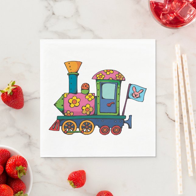 Servilleta De Papel Toy Flower Train (Subido por el creador)