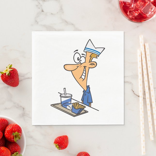 Servilleta De Papel Trabajador de comida rápida (Subido por el creador)